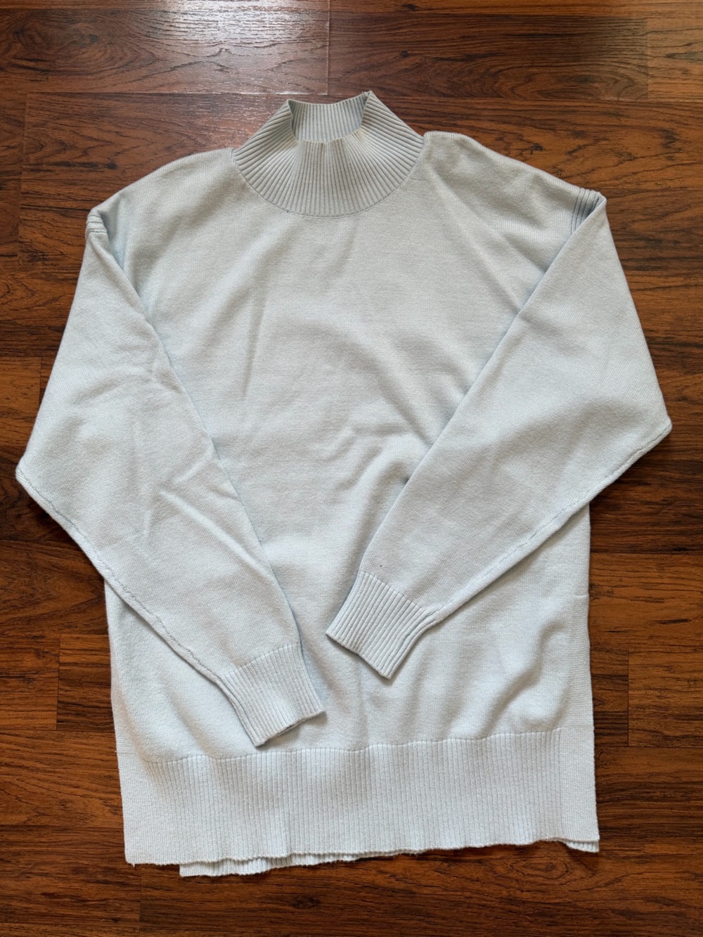 Express Light Blue Oversized Crewneck Sweater